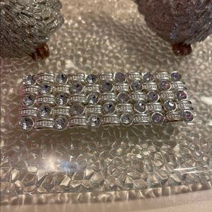 Silver Beaded Stretchy bracelet